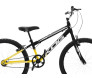 Bicicleta Infantil Masculina Aro 24 KOG Alumínio Rebaixada na cor cinza e escrita laranja
