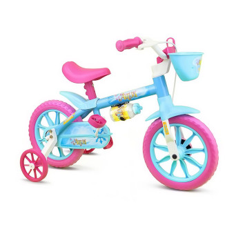 Bicicleta aro 12 nathor Aqua Azul e Rosa