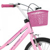 Bicicleta Infantil aro 20 Nathor Bella Rosa com Cestinha