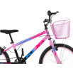 Bicicleta Infantil Feminina Aro 20 KOG Alumínio Com Cestinha na cor rosa
