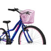 Evidência da cestinha que a Bicicleta Infantil Feminina Aro 24 KOG Alumínio 18V C Cestinha