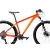 Bicicleta Aro 29 Absolute Nero 4 2x9V Freio Hidráulico Trava laranjado com letras amarelas