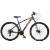 Bicicleta Aro 29 KSW XLT Aluminio 27v Hidráulico K7 na cor preta e escrita dourada