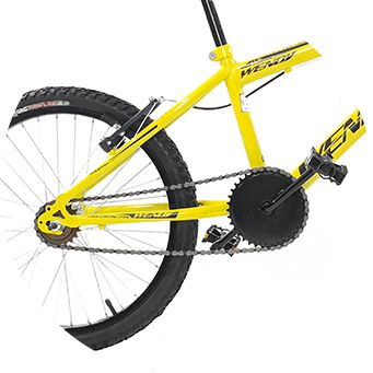 Bicicleta Masculina Infantil Passeio Aro 20 Wendy V-brake na cor amarela