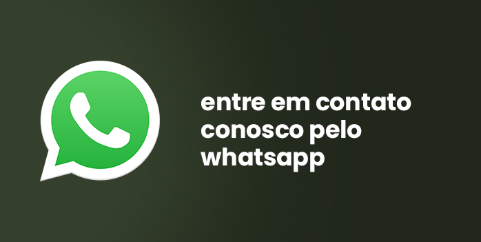 Logo do whatsapp com a mensagem: Entre em contato conosco pelo whatsapp